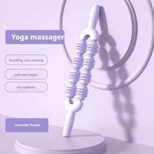 8-Wheel Dual Massage Roller, Wolf Tooth Massage Stick, Yoga Massage Tool For Legs, Waist, Neck, Muscle Relaxation, Dual Roller Slimming Device