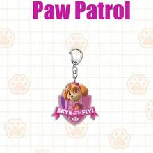 6 PCS/Set PAW Patrol Acrylic Keychains - Cute & Stylish Key Rings With Chase & Skye, Lightweight Cartoon Bag Charms, Multi-Character & Multi-Pattern Design, Perfect Gift For Weddings, Parties, Birthdays