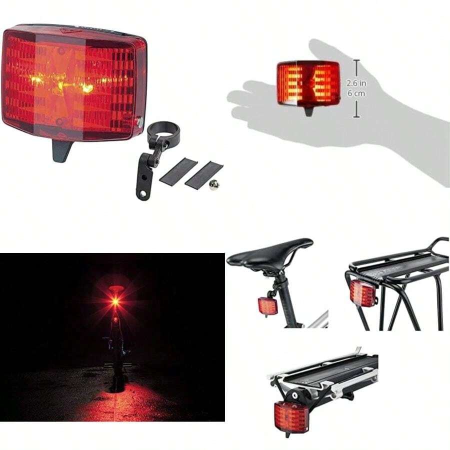 Topeak RedLite Aura - Luz Trasera para Bicicleta, Color Rojo, 5,5 x 4 x 2,2 cm / 2,2 x 1,6 x 0,9 Pulgadas (luz)(default) - Multicolor - Ver 1