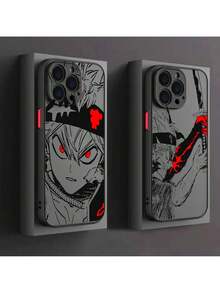 Funda de teléfono TPU translúcida y esmerilada de Black Clover, compatible con Apple 15 14 13 12 11 XS XR X 8 7 SE Pro Max Plus Mini, funda compatible con  17 Pro Max, funda  17 Pro, funda  17, funda  16, funda  16 Pro Max, funda  15 - FA0605HES - Ver 3