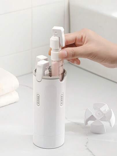 1pc 4-In-1 Travel Refillable Bottles, Portable Toiletry Containers For Shampoo, Conditioner, Lotion