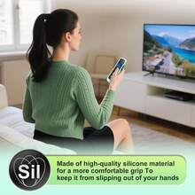 1pc/Silcone Remote Control Cover For Roku TV Remotes, Glowing Remote Control Shell For Roku Streaming Stick 4K Express 4K+ Premiere Streambar, Simple Remote/Voice Remote With Lanyard That Glows In The Dark - 淺藍色 - 查看 4