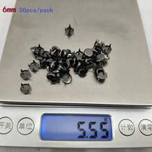 50/100pcs Round Brass 4 Claw Flat Rivets Studs 3/4/5/6/7/8/9/10mm For Leather Craft Costumes Bags Belts Shoes DIY Punk Goth Spike - Multicolor - View 55