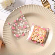 100/200/300pcs Self-Sealing Candy Bags, Transparent Plastic Self-Adhesive Bags Suitable For Valentine's Day, Birthday, Wedding, Christmas, New Year Party, Holiday Banquet, Baking, Wedding Candy Bags, Gift Bags, Decorative Bags - Multicolor - View 6