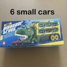 Bộ đồ chơi đường sắt thành phố cho bé trai 3-5 tuổi, đồ chơi xe tải khủng long biến hình, bộ nhà để xe hoàn chỉnh, quà sinh nhật mùa đông cho trẻ em, đồ chơi vận chuyển khủng long biến hình, bao gồm 6 xe mini hợp kim (màu sắc và kiểu dáng ngẫu nhiên) có thể biến hình, gấp gọn và phóng đi. - Nhiều màu - Xem 13