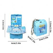 Llaveros 3D pop-up de Sanrio, con adorables escenas de dormitorio en miniatura de My Melody y Kuromi - Llaveros plegables de PVC con diseños de dibujos animados vibrantes, ideales como decoraciones y regalos navideños - Multicolor - Ver 4