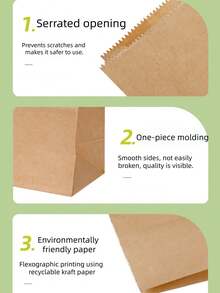 100/50/30/20/10 Túi giấy, Túi đựng đồ ăn nhẹ, Túi giấy nâu bền chắc - Hoàn hảo làm quà tặng tiệc tùng, đồ ăn nhẹ và bánh mì kẹp thịt. Phù hợp cho các doanh nghiệp nhỏ, cửa hàng tạp hóa, sự kiện ăn trưa và làm quà tặng nhỏ cho các bữa tiệc. Cũng lý tưởng làm túi đựng đồ ăn mang đi, đặc biệt cho các bữa tiệc, đám cưới, sự kiện ăn uống mùa hè, mùa tựu trường, Quốc khánh, Halloween. - Xem 8