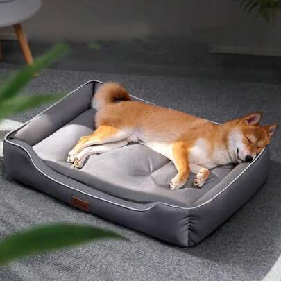 1件装加厚牛津布宠物床，防污、可水洗、防啃咬、耐磨、防漏，柔软舒适，适合小型/中型/大型犬猫，四季皆宜。