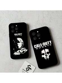 COD Call Of D-Duty Ghost Phone Case Black Shell Cover Compatible With 17/16/15/13/14 Pro Max/ 11Plus/X/Xr/Xs Max/12mini Compatible Models, Cover Compatible With  17 Pro Case,  17 Pro Max Case,  17 Case,  16 Pro Case - Z5 - 查看 4
