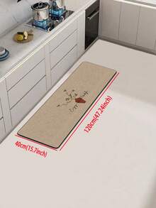 [HOT!!!] 1pc Soft Rubber Kitchen Mat, 3.5mm Thick Kitchen Rug, Plum Blossom Floral Patterned Design, Minimalist & Fashionable Style, Water-Absorbent Kitchen Mat, Can Be Customized To Fit Kitchen, Made Of Surface Fabric, Middle Sponge Layer, Bottom Rubber Layer, Suitable For Kitchen Rugs, Kitchen Decor, Wedding Decor, Home Decor, Bathroom Mats, Entryway Mats, Laundry Room Mats, Hallway Runners, Living Room Mats, Etc. - Multicolor - View 15