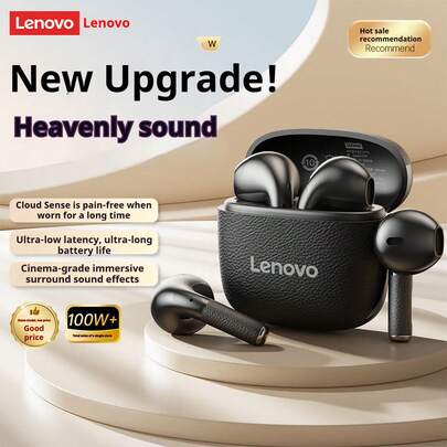  Lenovo EA166 Bluetooth 5.4 Bluetooth Headset: High-Quality Sound, Intelligent Ultra-Clear Call Noise Reduction, IPX5 Waterproof And Sweatproof Rating, Ultra-Low Latency.