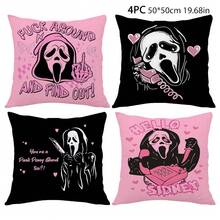 MEMNUN 4 vỏ gối polyester in họa tiết Halloween màu hồng và chữ [Không có ruột gối], 17,7*17,7in (45*45cm)/19,69*19,69in (50*50cm)/15,75*15,75in (40*40cm), [In một mặt] Vỏ gối trang trí Halloween cho ghế sofa, giường, phòng khách, phòng ngủ, ô tô, văn phòng, khách sạn, mọi mùa, quà tặng hoàn hảo cho gia đình và bạn bè - Nhiều màu - Xem 14