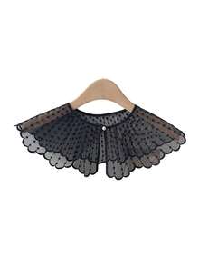 1 chiếc khăn choàng cổ ren khoét lỗ kiểu Hàn Quốc dành cho nữ, đa năng, thích hợp để mặc với váy, mùa xuân/hè. - Nhiều màu - Xem 3