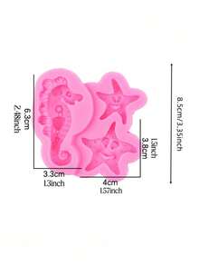 Reusable Silicone Cake Baking Molds, Suitable For Children's Day And Valentine's Day, Ideal For Parties And Christmas (Multi-Color, 5 Styles), Ocean-Themed Silicone Molds Including Seahorse, Crab, Starfish, Shell, Seaweed, And Coral Designs, Perfect For Cupcake Decorations, Candies, Chocolate, And Gummies - Multicolor - View 10