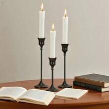 12pcs_6pcs_3pcs Elegant Metal Candle Holders - Table Centerpieces For Weddings, Banquets, Home Decor - Compatible With Real Or Artificial Candles - Suitable For Christmas, Valentine's Day, - 彩色 - 查看 3