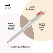 Uniball One Retractable Gel Pens Medium Point 0.7mm Assorted Ink 8 Pack - 什錦 - 查看 3