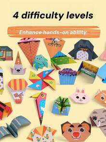 3D Creative Origami Craft Set, Group Game DIY Paper Cutting, Enhance Hands-On Ability And Thinking Skills, Inspire Imagination, Suitable For Family Games, Can Be Used As Learning Gift, Party Favor Or Holiday Gift.