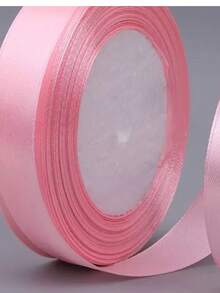 25 Yards 2cm Wide Satin Ribbon, Rose Flower Decorative Ribbon For Wedding Packaging, Craft DIY