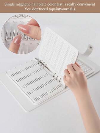 Tablero de exhibición de colores desmontable y no magnético de 150 colores, libro de muestras de arte de uñas, catálogo de colores de esmalte de uñas