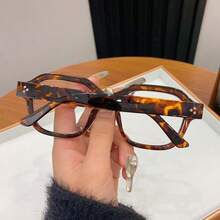 1件装 女士时尚个性化休闲百搭加厚素面装饰眼镜 - 無色 - 查看 9