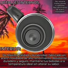 Termo/Vaso De Acero Inoxidable Grande Con Popote Y Tapa lavable, RR-40, 1200 ML,Botella, Vaso, Termo aislante ideal para gym, oficina, picnic, escuela, apto para hombre, mujeres y niños, 10 colores distintos. Vaso con agarradera, Termo de gran capacidad, termo para regalo. - Verde - Ver 4