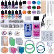 SMI Fine Kit Pemula Resin Epoksi, Termasuk Cetakan, Aksesoris Dekoratif, dan Resin Transparan untuk Pengecoran Seni Resin DIY untuk Pemula - MultiWarna - View 8