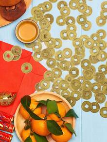 25/50PCS Chinese New Year Feng Shui Coins, Good Luck Fortune Coin I-Ching Coins For Health And Wealth, Decorative DIY Craft Accessories - Multicolor - View 7