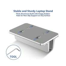 Laptop Stand, Adjustable Laptop Holder Desktop Dock Mount With Adjustable Dock Size Up To 17.3 Inches Compatibl... - Silver - View 5