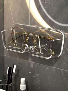 1个眼镜收纳架 – 浴室和床头柜太阳镜和近视眼镜收纳架，可展示处方眼镜、珠宝、配饰和小物件 – 适用于卧室梳妆台、浴室台面和桌面收纳