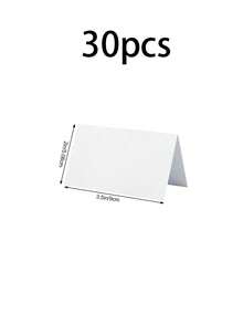 10/20/30/40pcs Blank Fillable Banquet Place Cards, 2x3.5 Inch Table Cards, Wedding Table Cards, Birthday Party, Thank You Cards, Blessing Cards,For Various Occasions And Events Printed Party Table Cards, Reception Cards, Name Cards - White - View 10