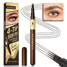 HelloKiss 4-Prong Eyebrow Pencil, Precisely Controls Oil, Micro 4-Prong Tip, Non-Drying Formula, Waterproof & Sweat-Resistant, Quick-Drying Long-Lasting, No Smudging, No Flaking, Maintains Makeup All Day. This Eyebrow Pencil Is Specially Designed For Women, Easily Creating A Naturally Defined Brow Look. Available In 5 Colors. - 多色-單只 - 查看 20