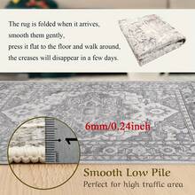 1pc  Light Green Persian Distressed Oriental Rugs, Non Slip Washable Rugs For Living Room Bedroom Bathroom Kitchen Laundry Dining Room, Entryway Doormats Stain Resistant Carpets Easy To Clean Home Decor - Nhiều màu - Xem 10