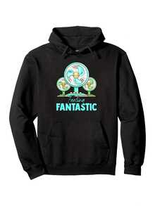 Men-S Feeling Fantastic Positive Affirmations Hoodie - Retro Graphic Pullover Sweatshirt With Adjustable Hood, Regular Fit, Hine Washable - Motivational Everyday And Special Occasi_614 - Đen 6 - Xem 1