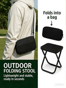 Portable Folding Chair | Compact, Sturdy, Weather-Resistant Design, Suitable For Camping, Fishing And Outdoor Activities | Stainless Steel Material, Easy To Assemble, Space-Saving, Lightweight - Multicolor - View 4