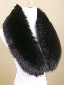 1pc Soft & Comfortable Handmade Faux Fur Shawl, Warm Cloak, Bridal Wrap, Women Winter Accessory - A - View 7