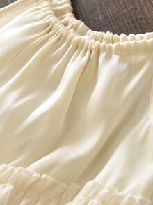 2pcs/Set Young Women Casual Vacation Style Camisole And Pants Set, Suitable For Summer Wear - Beige - View 5