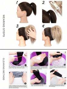 Synthetic Curls Wig Hair Claws Fashion Decorated Hair Clips Crab For Girl Gift Hair Accessories Valentine Headwear - 彩色 - 查看 10