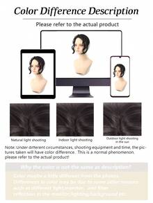 1片装夹式刘海假发，女性自然额头氛围龙须刘海，仿真蓬松假发片，耐热接发，发饰，适合女性女孩日常发型造型