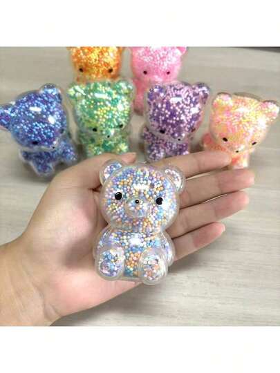 1/3/5/7pcs Squeeze Teddy Bear Ball - Super Soft Squeeze Toy - Adult Stress Relief Ball, Cute Mini Bear Squeeze Toy, Squeezing Ball, Birthday Party Gift, Random Style & Color