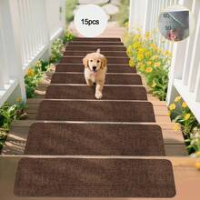 4/8/15pcs Outdoor Stair Non-Slip Mats, Anti-Slip Stair Treads, Suitable For Wooden Stairs, Durable Outdoor Non-Slip Mats, Anti-Slip Stair Treads, Indoor & Outdoor Stair Carpets, Pet-Friendly Outdoor Non-Slip & Scratch-Resistant Stair Mats - Self-Adhesive, Reusable, Prevent Stair Mat Displacement - Easy Installation Stair Treads - Multicolor - View 18