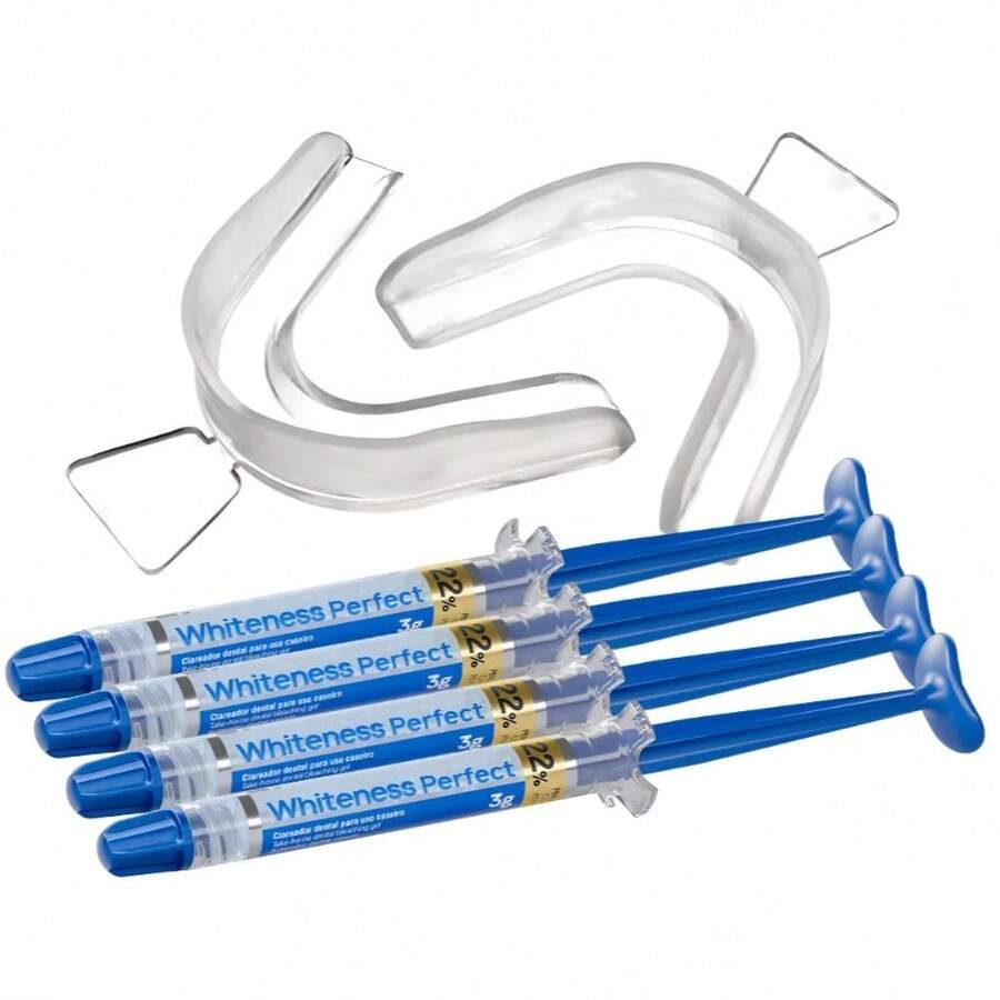 Kit Of 4 Teeth Whitening Kits And Trays Whiteness Perfect 22% FGM - 芥末黃 - 查看 1