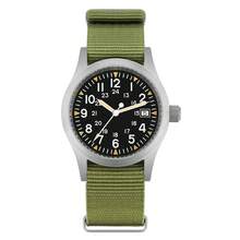 Militado Men's Watch Automatic Watches For Men Automatic Watch Sapphire Crystal Waterproof - 黑色尼龍日期 - 查看 2
