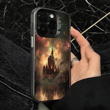 Funda para Teléfono Castillo Plateado Fantasía Cielo con Diseño de Reflejo para iPhone 14 Pro Max y  Galaxy S23 Plus Adecuada para Todas las Estaciones Opción de Regalo Ideal - Plateado - Ver 4
