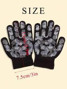 Kids Knitted Plush Earmuffs & Gloves Set, Football Style Warm Earmuffs, Camouflage Polka Dot Print Warm Gloves - Windproof And Touch Screen Compatible, Suitable For Outdoor Skiing, Cycling, Daily Wear - Earmuffs + Gloves - View 8