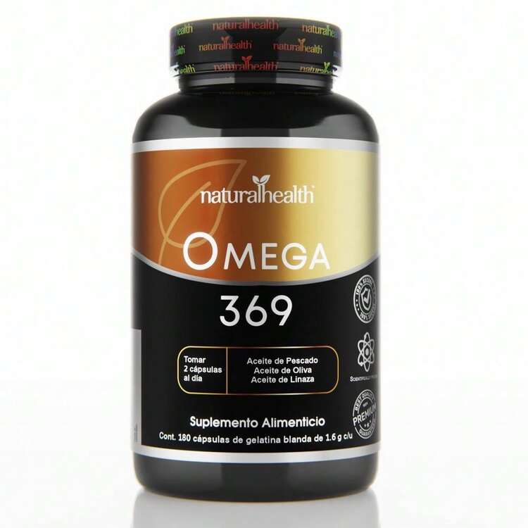 Omega 3 6 9 Aceite de Pescado Oliva Linaza 180 cáps Natural Health - Otros - Añade 1