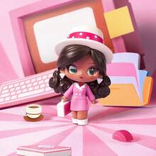 Miniso Mô hình búp bê Barbie Pink Power Series hộp mù, nhiều kiểu nghề nghiệp và phụ kiện tinh tế, chất liệu PVC, chi tiết phong phú, lý tưởng để trang trí bàn làm việc và làm vật sưu tập (1 mô hình giao ngẫu nhiên) - Nhiều màu - Xem 6