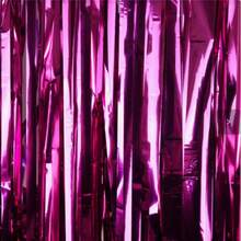 ستارة مطر وردية 1 قطعة، ديكور خلفية الحفلات، ديكورات التخرج، شرابات، عيد الميلاد، الزفاف، ديكور ذكرى عيد ميلاد المرأة العزباء، ستائر حرير المطر للبالغين، خلفية حفلة عيد الميلاد، ستائر جدارية من الألمنيوم اللامع مع شرابات