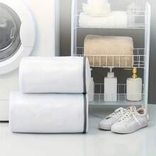 Polyester Shoe Laundry Bag With Zip Closure, Round Mesh Washing Bag Suitable For Sneakers, Running Shoes, Socks And Bras - Machine Washable Travel And Home Organizer Bag, Laundry Accessory, Sneaker Cleaner, Cylindrical Shape, Protective Cover, Laundry Bag. - Multicolor - View 5