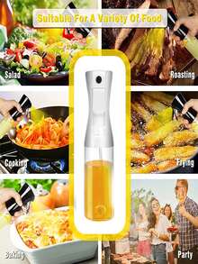 2-In-1 Olive Oil Sprayer Bottle, Kitchen Essential, Modern Style Sprayer, High-Quality Plastic, Suitable For Home Cooking And Professional Chefs
