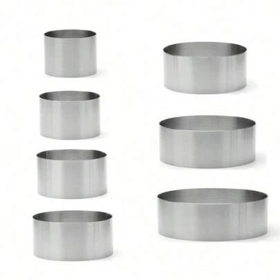 Stainless Steel Seamless Raised Round Cake Mold, Mousse Cake Ring, Cake Mold, Dessert Cake Ring